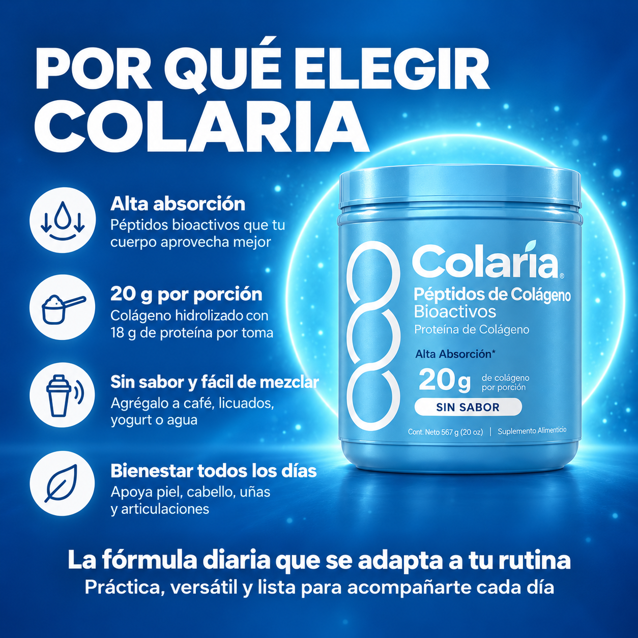 Colaria™ - Colágeno 3 en 1
